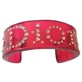 Pulseira DIOR com strass - Vintage e como nova Vermelho