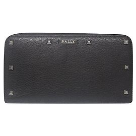 Cartera Bally de cuero negro con interior rosa Negro Rosa