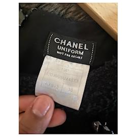 Chanel-uniforme chanel vestidos-Negro