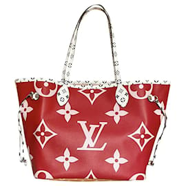 Louis Vuitton-Neverfull-Rose,Rouge,Orange