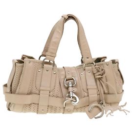 Chloé Chloe Kerala Sac à Main Cuir Beige 01-09-51-5811 Auth bs4732 Beige
