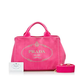 Prada-Canapa Logo Handbag B2439g-Pink