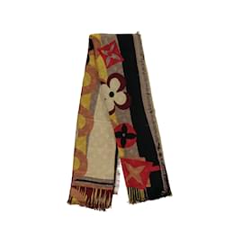 Louis Vuitton-Sciarpa Louis Vuitton in seta e lana stampata con monogramma Jungle Fever-Multicolore
