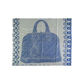 Sciarpa con stampa Alma blu e bianca Louis Vuitton Bianco