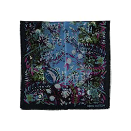 Louis Vuitton-Foulard en soie à fleurs Louis Vuitton-Multicolore