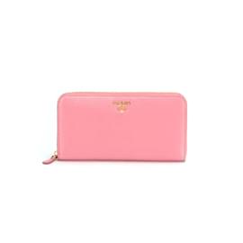 Prada-Portefeuille long Saffiano-Rose