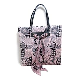 Chanel-Quilted Corduroy Scarf Tote Bag A57347-Pink