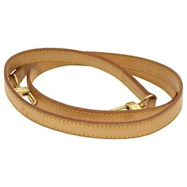 Louis Vuitton-LOUIS VUITTON Bandoulière Cuir 48"" Beige LV Auth rd4596-Beige