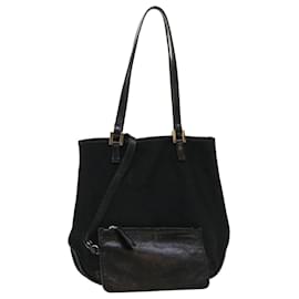 Fendi-FENDI Tote Bag Nylon Black Auth bs4673-Black