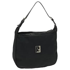 Fendi-FENDI Sac à Bandoulière Nylon Noir Auth rd4606-Noir