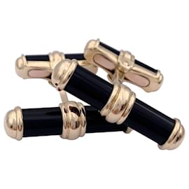 Autre Marque-Van Cleef & Arpels cufflinks, yellow gold and onyx.-Other