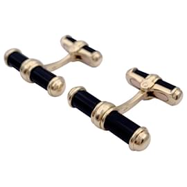 Autre Marque-Van Cleef & Arpels cufflinks, yellow gold and onyx.-Other