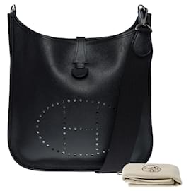 Hermès-Evelyne shoulder bag 29 in black epsom-101176-Black