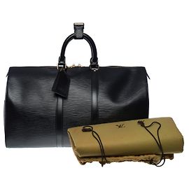 Louis Vuitton Borsa da viaggio Keepall 45 in pelle Epi nera -101171 Nero