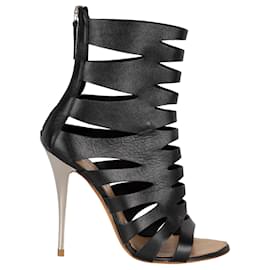 Giuseppe Zanotti-Giuseppe Zanotti Bota Peep Toe com recorte-Preto