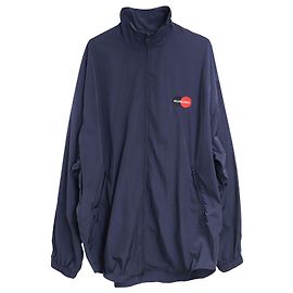 Balenciaga Veste Logo Stand Collar en Polyamide Bleu Marine Bleu Bleu Marine