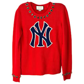 Gucci-Gucci ny yankees wool sweater-Red
