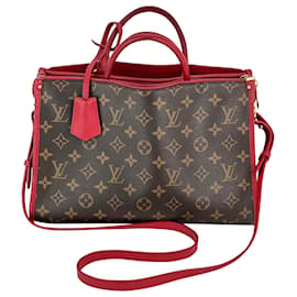 Louis Vuitton-Louis Vuitton popincourt mm monogram red shoulder hand bag-Red