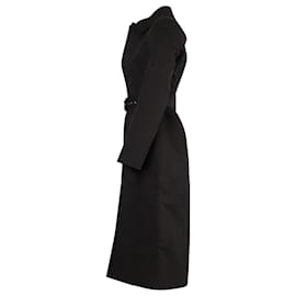 Balenciaga-Balenciaga Hourglass-Mantel aus schwarzer Baumwolle-Schwarz