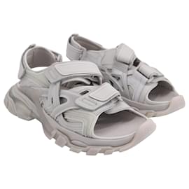 Balenciaga-Balenciaga Track Sandals in Grey Polyurethane-Grey