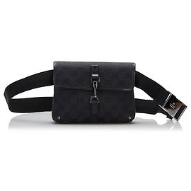 Gucci Black GG Jackie Belt Bag Black