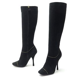 NOVAS BOTAS LOUIS VUITTON MINIMALISA 36 CAIXA DE SAPATOS DE CAMA PRETA + BOTAS Preto