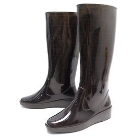 SAPATOS FENDI BOTAS DE CHUVA COM MONOGRAMA ZUCCA 8W2988 39 Botas de chuva Multicor
