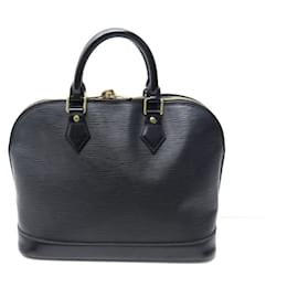 Louis Vuitton-SAC A MAIN LOUIS VUITTON ALMA PM M40302 EN CUIR EPI NOIR LEATHER HAND BAG-Noir