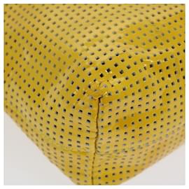 Fendi-FENDI Sac à Bandoulière Brevet Jaune Auth rd4557-Jaune