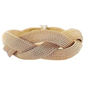 inconnue-Yellow gold braid bracelet.-Other