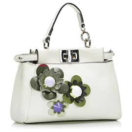 Fendi-Fendi Blanc Micro Flowerland Coucou-Blanc