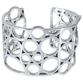 Georg Jensen Regitze Overgaard #466  Manguito Círculos Abertos em Prata Esterlina Prata Metálico