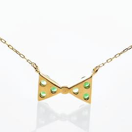 & Other Stories-Ribbon Cut Pendant Necklace-Golden