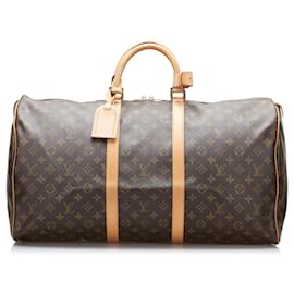 Louis Vuitton-Louis Vuitton Brown Monogram Keepall 55-Brown