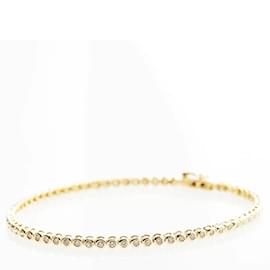 Autre Marque-18k Gold Diamond Tennis Bracelet-Golden