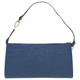 Louis Vuitton-LOUIS VUITTON Epi Pochette Accessoires Pouch Blue M52985 LV Auth am4124-Blue