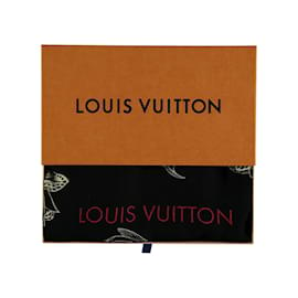 Louis Vuitton-Schwarz-weißer Schal mit Blumenmuster von Louis Vuitton-Mehrfarben