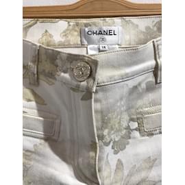 Chanel-Jeans CHANEL T.fr 38 Algodão-Branco
