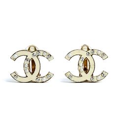 Chanel CC CLIPS PERLE SMALTATE D'oro