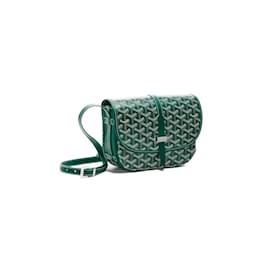 Goyard Green Goyardine Coated Canvas and Leather Belvedere MM Saddle Bag  Goyard | The Luxury Closet