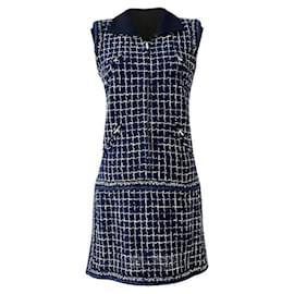 Chanel-Chanel, 8,7K$ Lesage Tweed Dress-Blue
