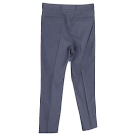 Valentino Garavani-Pantalones plisados de algodón multicolor con ribete lateral en contraste Valentino Garavani-Multicolor