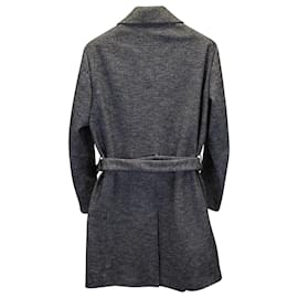 Theory-Theory Belted Coat in Grey Wool-Grey