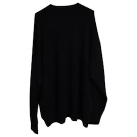 Balenciaga-Balenciaga Cities Appliquéd Sweater in Black Wool-Black