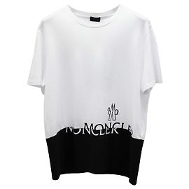 Camiseta Moncler Logo em Algodão Branco Branco