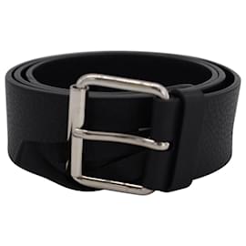 Balenciaga-Cinto Balenciaga Baltimore Logo em Couro Preto-Preto