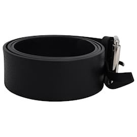 Balenciaga-Cinto Balenciaga Baltimore Logo em Couro Preto-Preto