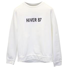 Apc-A.P.C "Hiver 87" Collection Pull Logo en Coton Blanc-Blanc