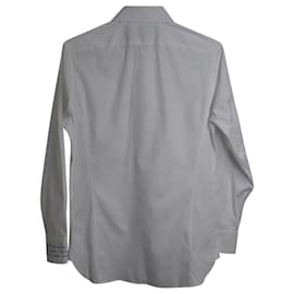 Gucci-Camisa de manga larga en algodón blanco con bordado de letras largas de Gucci-Blanco