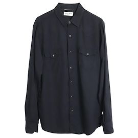 Camisa de manga larga estilo occidental de Saint Laurent en lyocell negro Negro